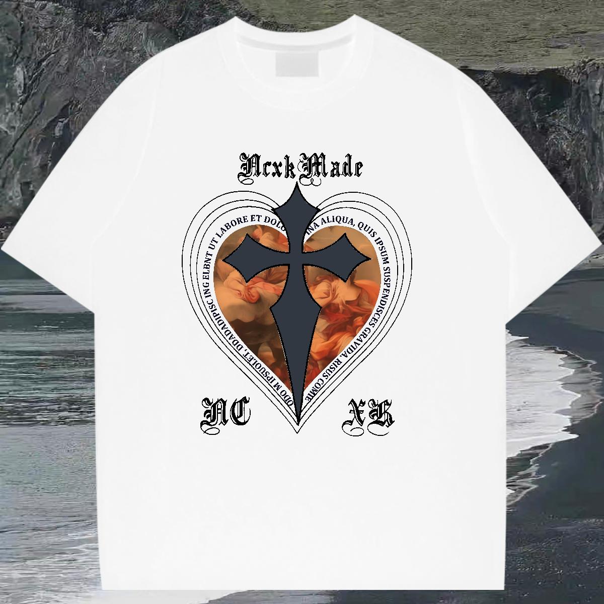 Customized T-Shirts White Plus Size Hip Hop Couples T Shirts Breathable Crew Neck Comfortable Tees