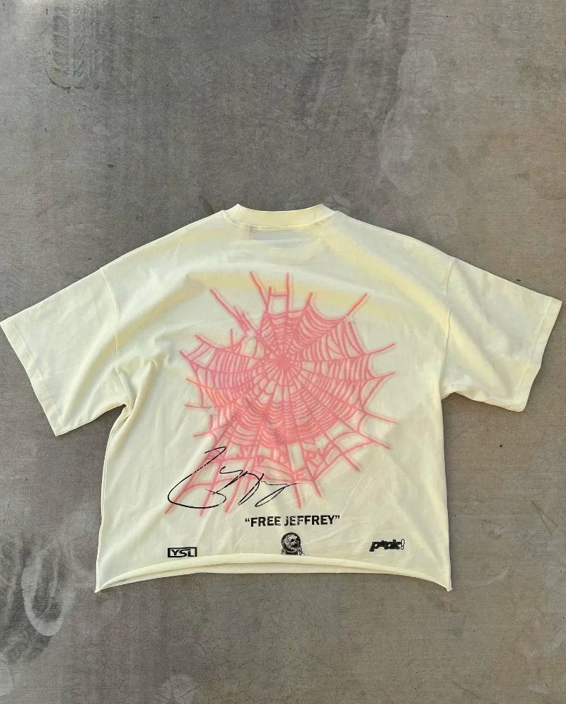 y2k top Street vintage portrait big head print short sleeve T-shirt Men summer Harajuku fashion loose oversized T-shirt 240530