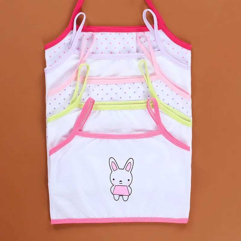 Camisole Womens Tanks Camis 10Pc/Lot s Underwear Cotton Girls Tank Top Candy Color Undershirt Girls Singlet Baby Camisole 8-14Y WX5.31