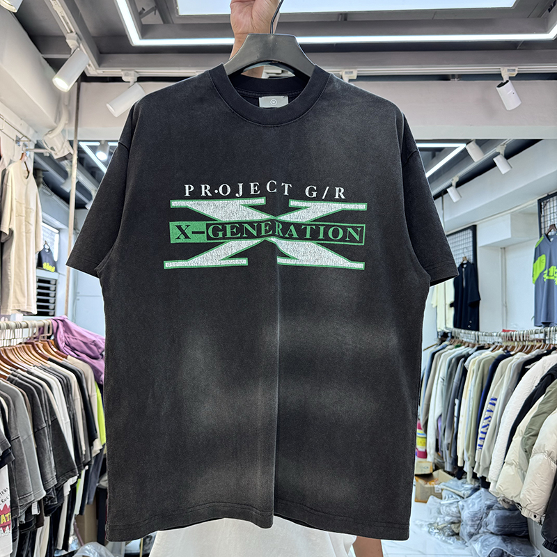 Tie-dyed T Shirt Men Women High Quality Print Vintage Tee Top Oversize T-Shirt