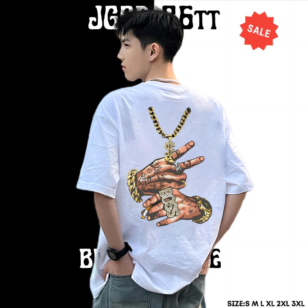 Wholesale T shirt Hip Hop Street 180g Cotton Mens Tshirts Fashion Design Black Oversized Wear