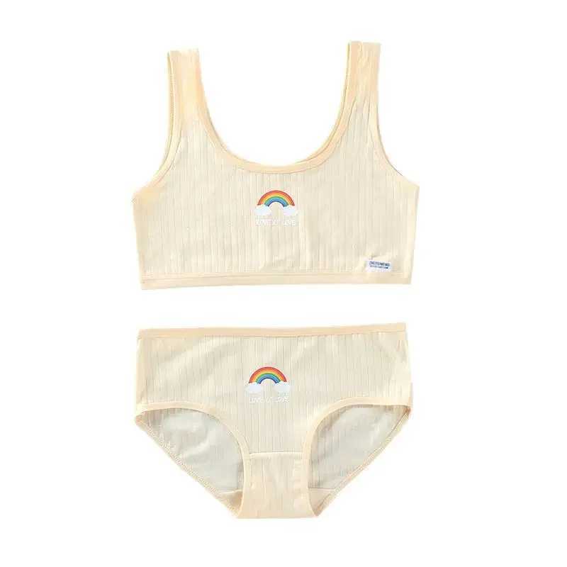 Camisole Camisole Teenage Clothes Sets Teenager Sport Underwear Training Bra Panties Sets 8-14Years WX5.31