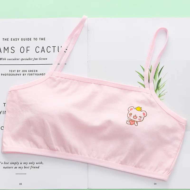 Camisole Camisole 3Pc/Lot s Underwear Cotton Girls Tank Top Cartoon Color Undershirt Girls Singlet Baby Camisole Bra Tops Sport Bra 7-15Y WX5.31