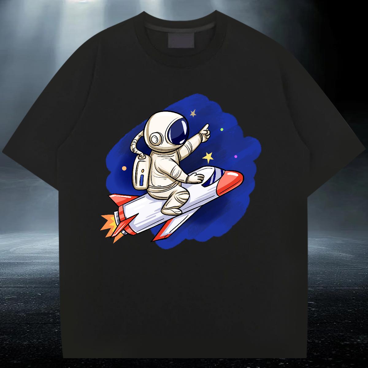 Loose Fit T-Shirts for Men Casual Breathable Crew Neck Cotton Men Clothes T-Shirt Fashion Cartoon Print Tees Shirts
