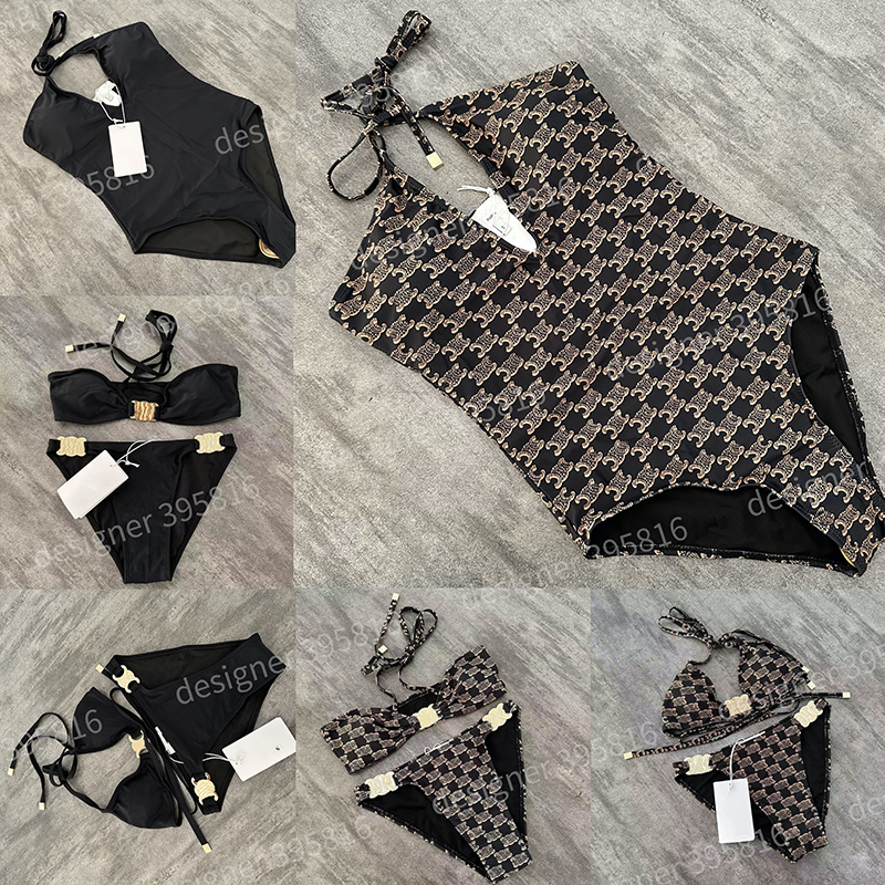 Designer Women's Bikini Set Sexy One-Piece Swimsuit Luxury Fashion Chest Protection Women's Swimsuit Swimwear Beachwear