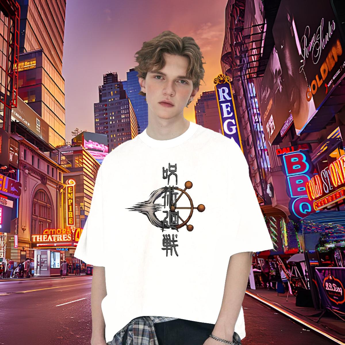 Loose T-Shirts for Men Street O-Neck Short Sleeve Cotton Men Tshirts Classic Casual Custom Anime Tees