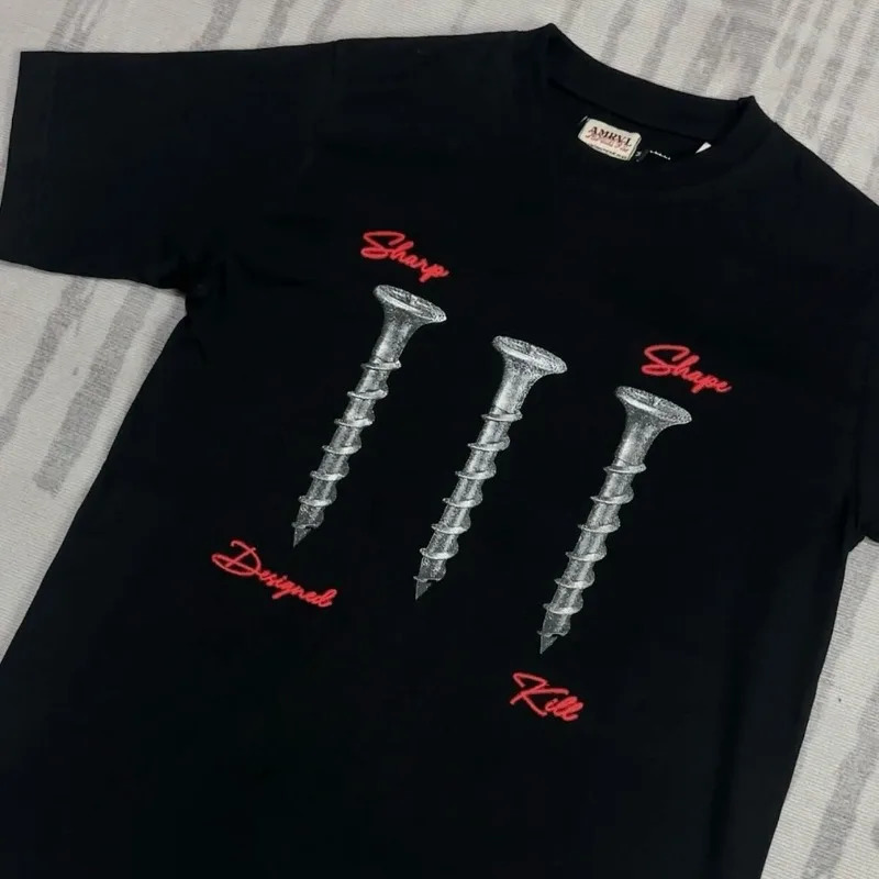 American fashion hip hop letter pattern printed T-shirt women Y2k short sleeve top loose street Harajuku oversized T-shirt 240529