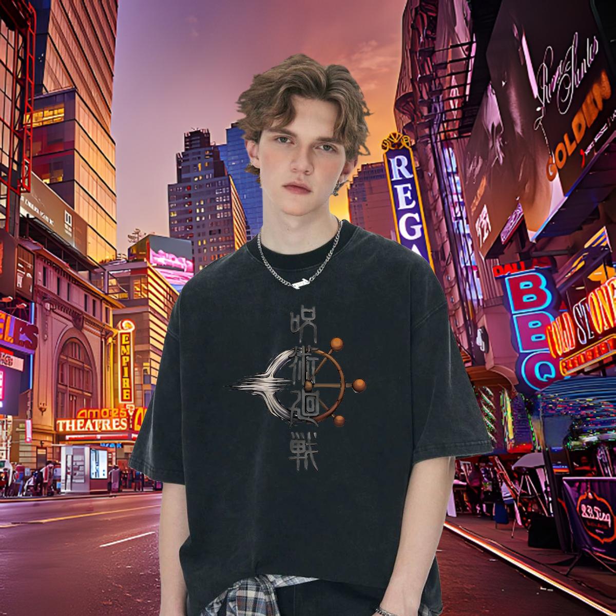 Loose T-Shirts for Men Street O-Neck Short Sleeve Cotton Men Tshirts Classic Casual Custom Anime Tees