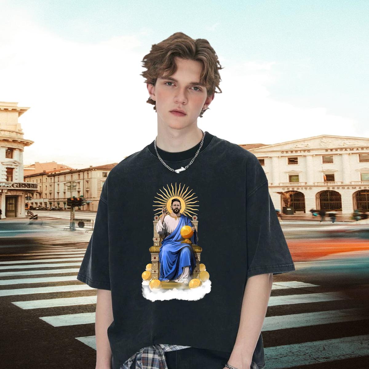 Loose Fit Couples T Shirts Cotton O Neck Short Sleeves Anime Printing Street Men T Shirts Customized Fashion Designer Tops