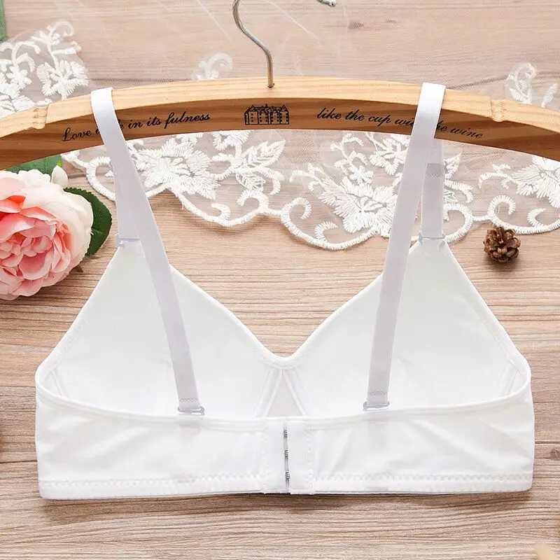 Camisole Camisole Girls First Wireless Training Bra Teenage Girl Underwear Teen ren Thin Cup Bra 12-18Y Youth Small Breast Bra WX5.31