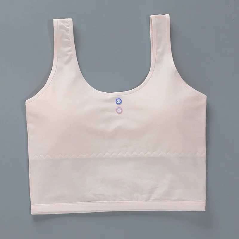 Camisole Camisole Girls training Bra s Cotton Bras New rens Solid Color Clothing Sport Wireless Puberty Teenagers Underwear WX5.31