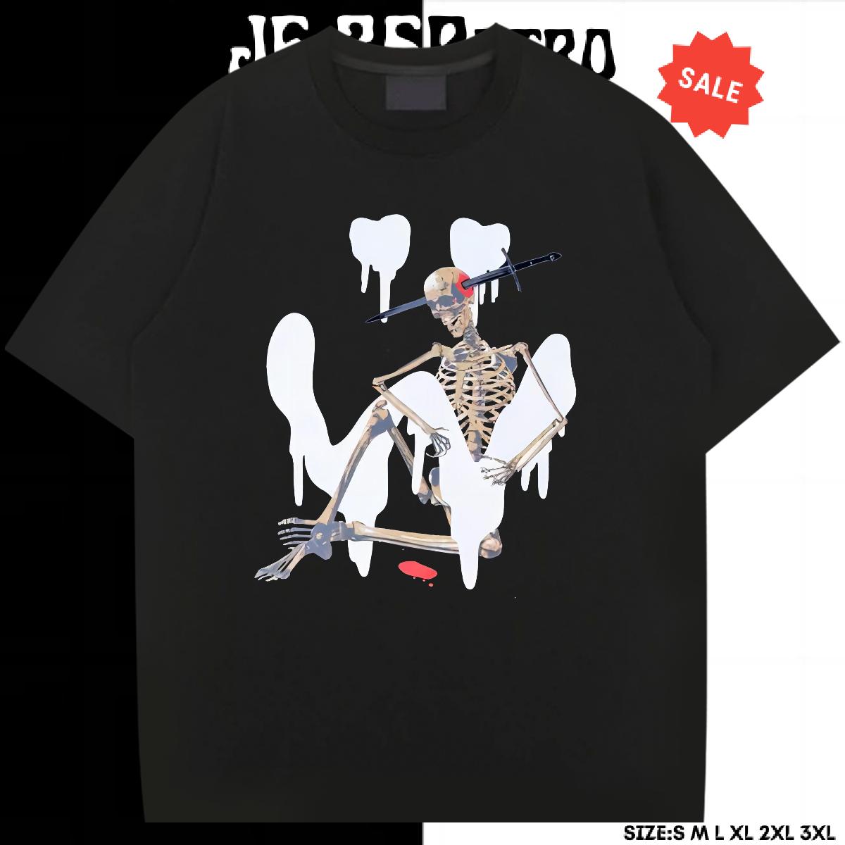 DIY Mens T Shirts Cartoon Print Hip Hop Street Men Tshirts Crew Neck Cotton Breathable Cool Tees Shirts