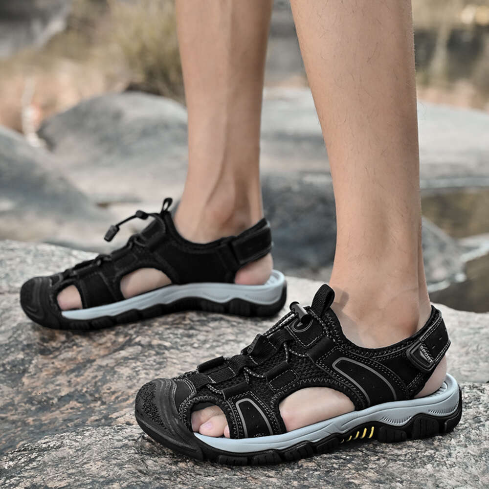 New Men Summer S Sandals Mesh Breathable Beach Outdoor Non Slip Soft Soled Hiking Waterproof River Trapping Shoes Ddmysaturn