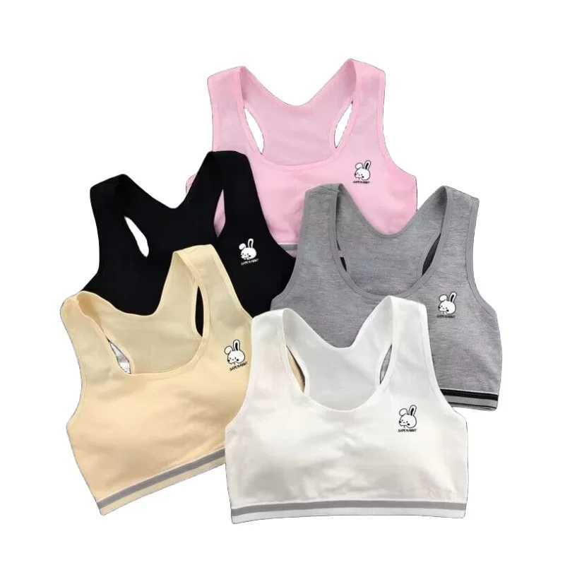 Camisole Camisole 2PC Girls Sport Underwear Cotton Tops ren Training Bra Teenager Undergarments 8-18years WX5.31