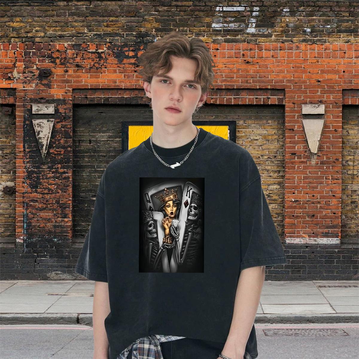 5A Tshirts Short Sleeve Cotton O-Neck Spring Summer T Shirts Men Custom Print Oversized New Designer Tops Tees