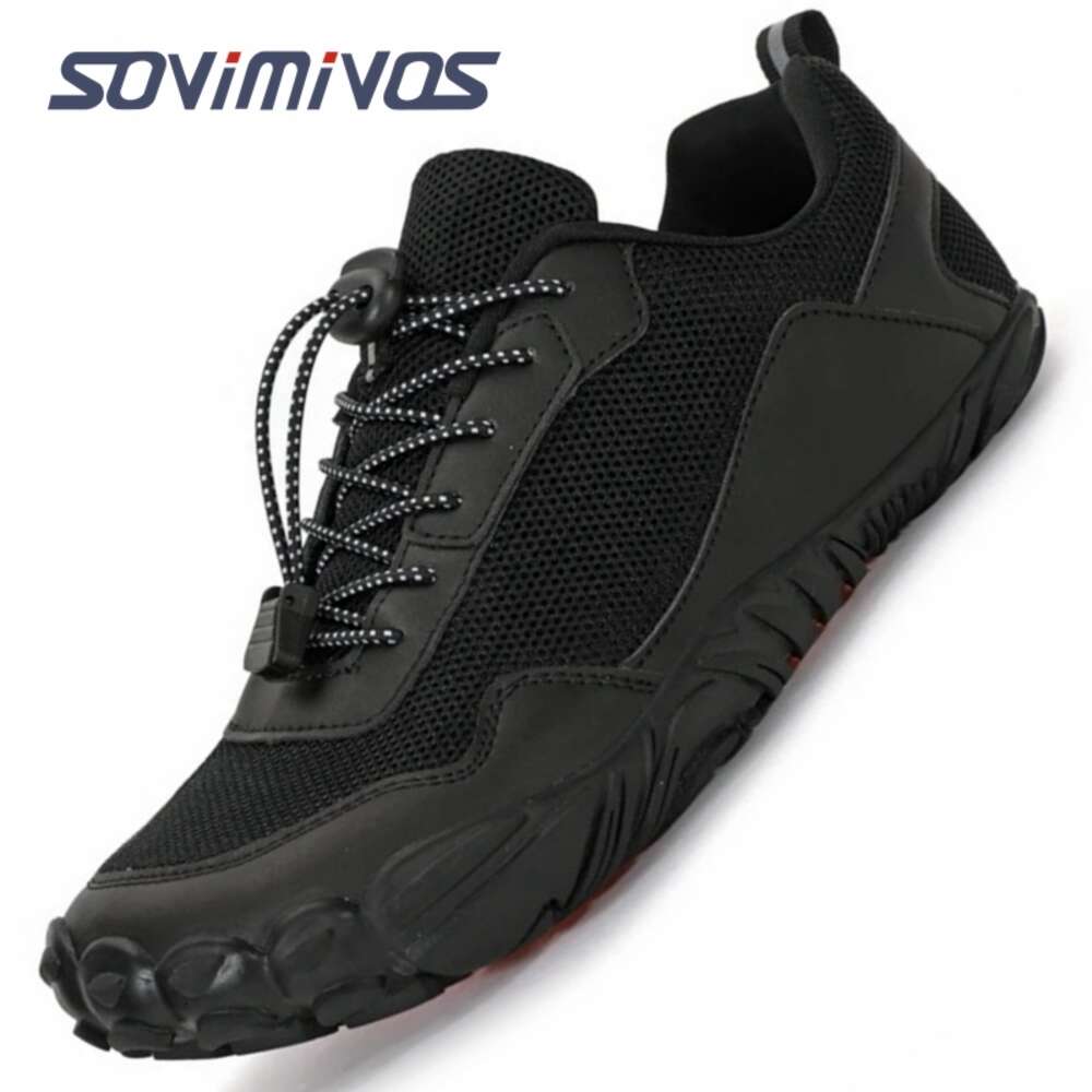 Minimalist Men Wide Toe Barefoot Zero Drop Casual Leather Fashion Sneakers Lightweight Walking Shoes