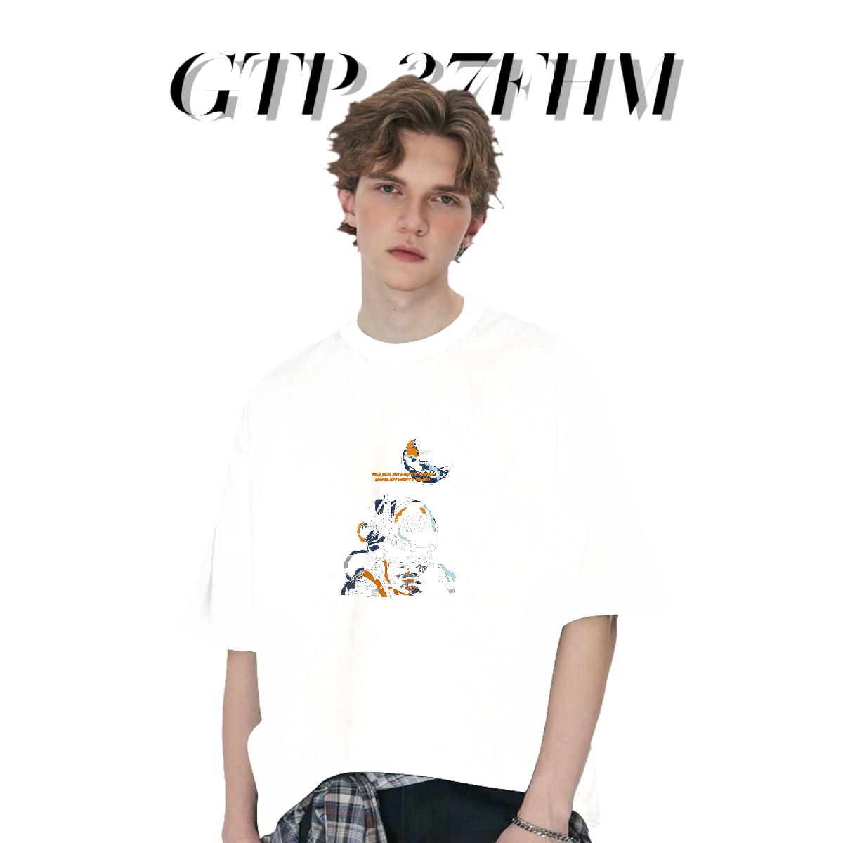 Classic Casual T shirt DIY Printed Men Tops Tees Street wear Hip Hop Breathable Crew Neck Wholesale Top Tees