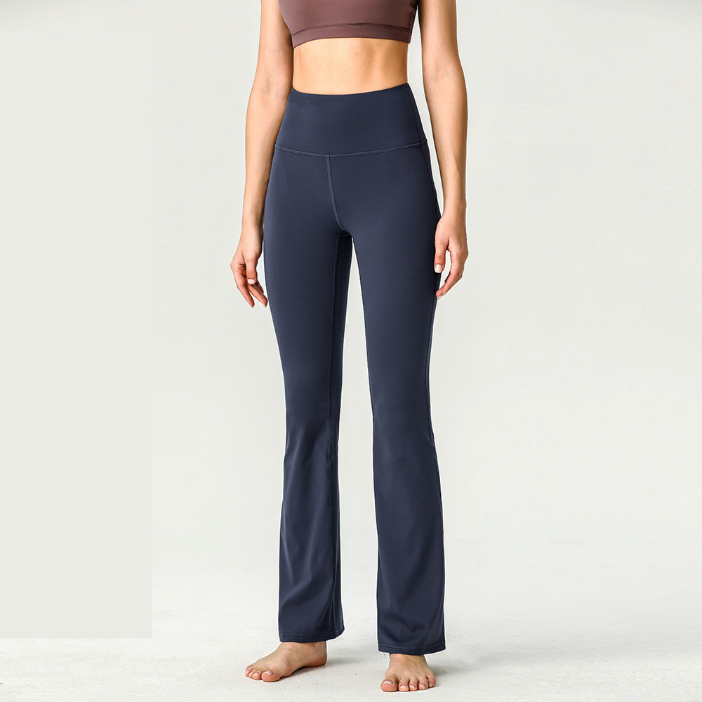 Yoga Flared Pants Summer Ladies High Waist Wide Leg Thin Fit Belly Bell-bottom Trousers Shows Legs Long Flare Fitness Fashion