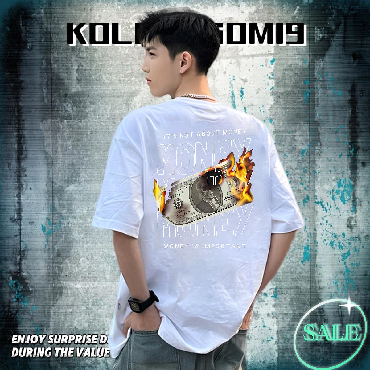 Cool T-Shirts for Men Street wear Hip Hop Cotton Breathable Short Sleeve Couples T Shirts Fashion Casual Customized Polos