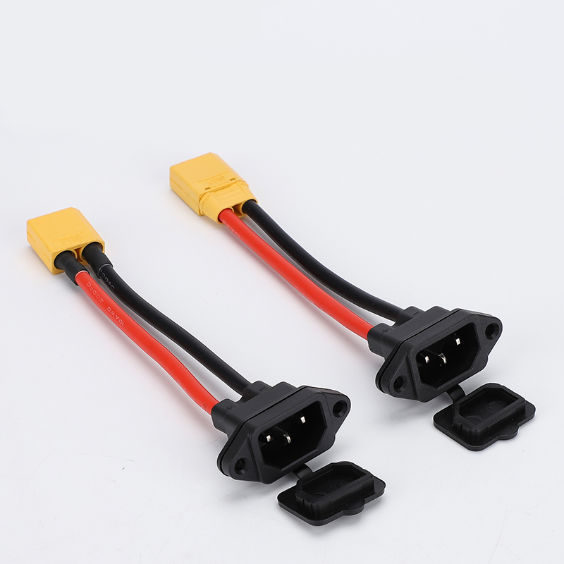 New charging socket with prefix male and female connectors, battery car conversion charging socket
