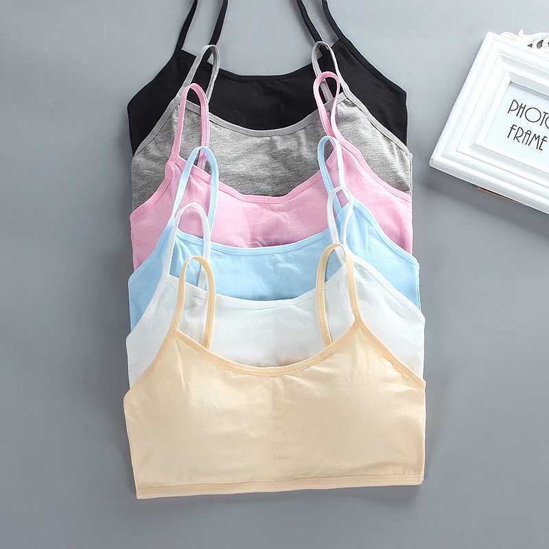 Camisole 2PC Womens Full Cup Seamless Underwear Training Puberty Bra 8-14 Years WX5.31QOMJ