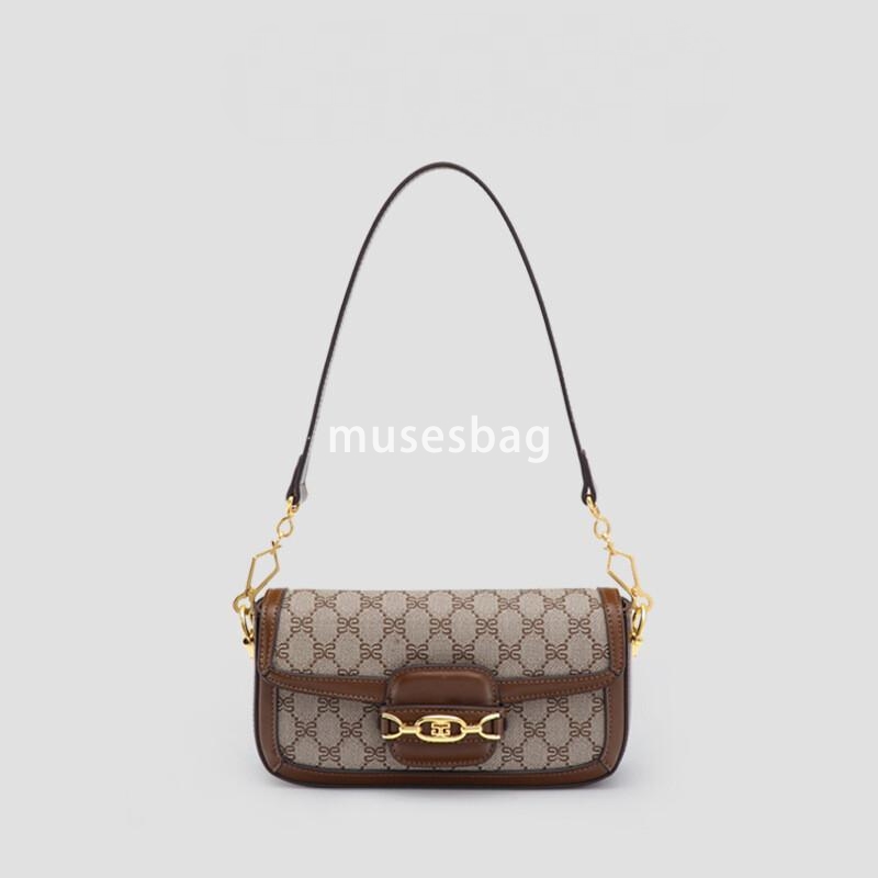 Summer New Old Flower Shoulder Bag, European and American Retro Small Square Bag Fashionable and Versatile High Grade Crossbody Bag