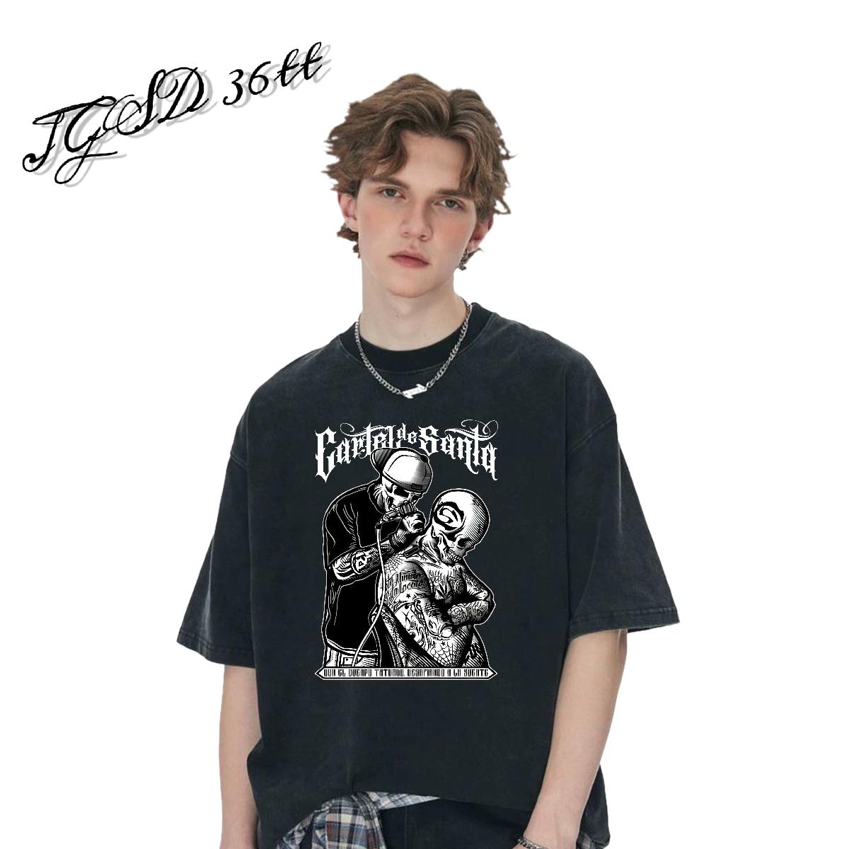 Loose Tshirts Short sleeve Cotton Soft Casual Daily Wear Mens T Shirts Floral Print 2024 Designer Tees