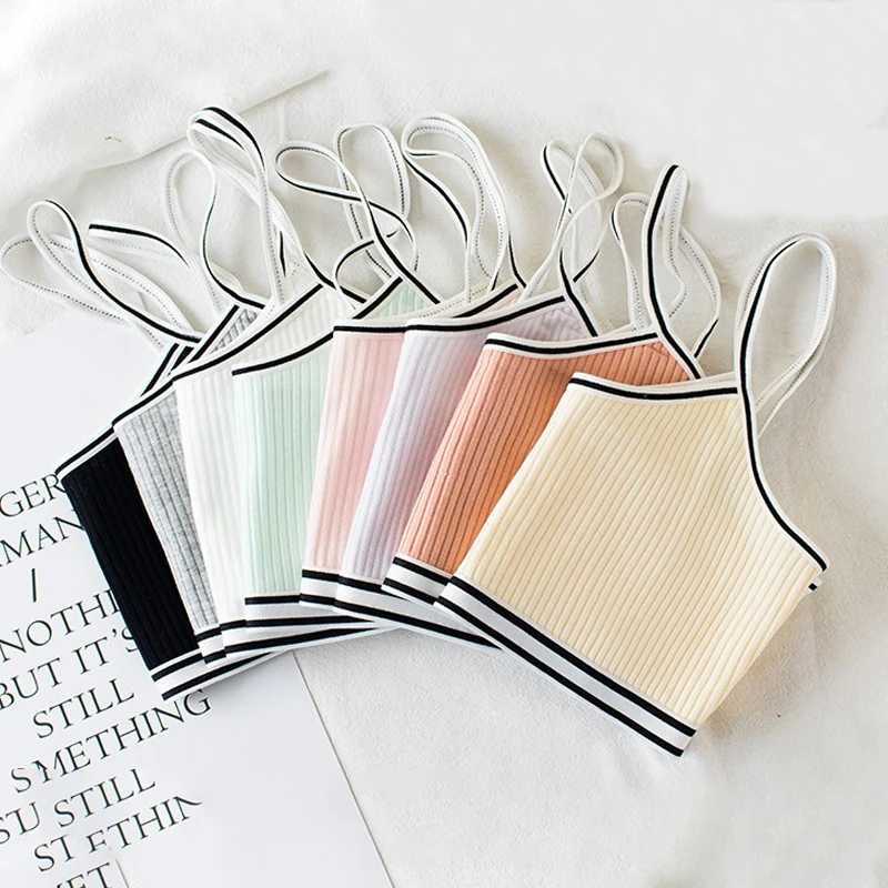 Camisole Camisole 2pc/lot Girls Bra ren Vest Breathable Underwear Girl Tube Tops Soft No Padded Teens Seamless Washable Bras Camisole WX5.31