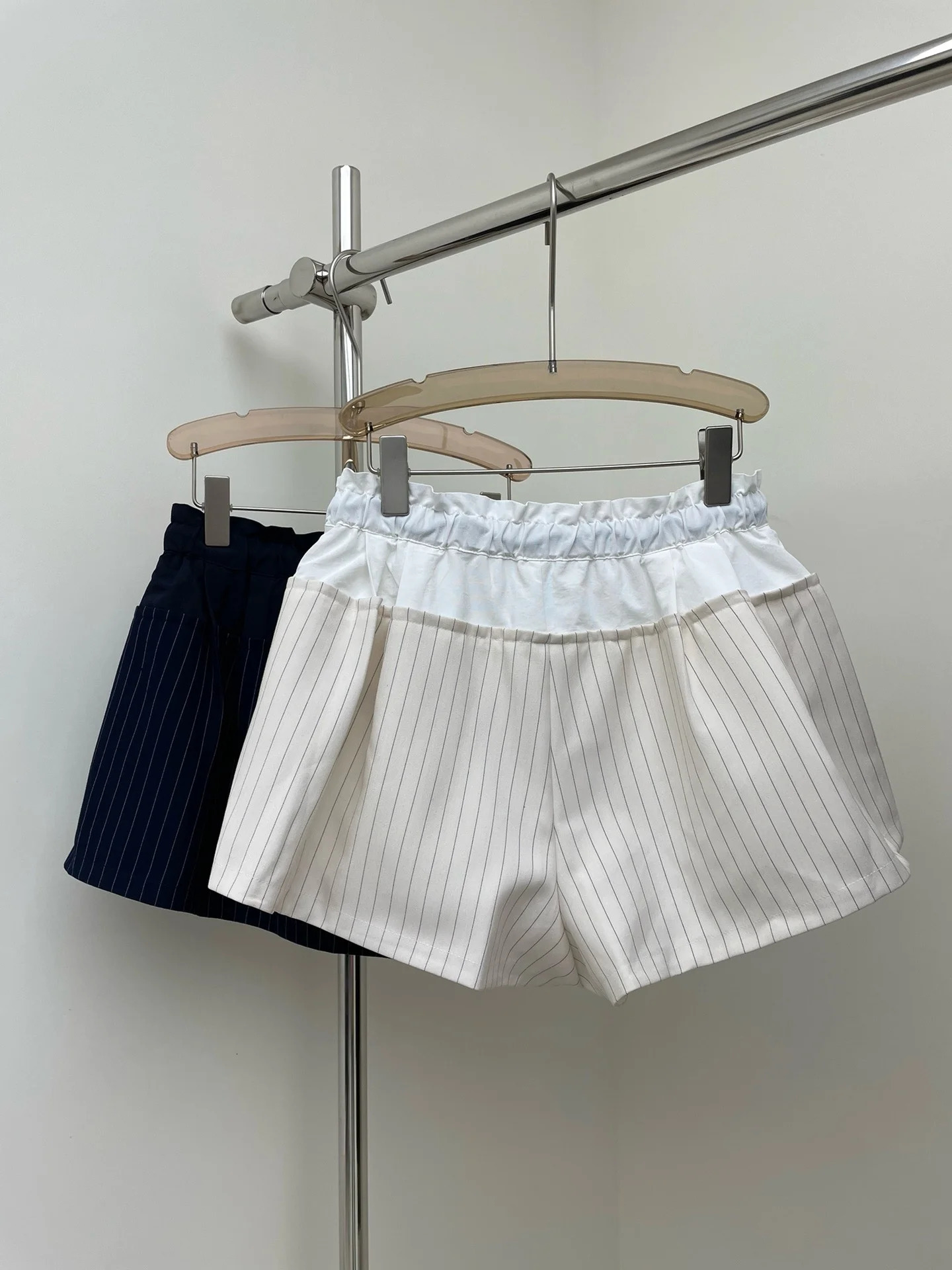 Summer 3D Skirt Pants Striped Fluffy Skirt Slimming Fashion Versatile Womens Shorts 240603