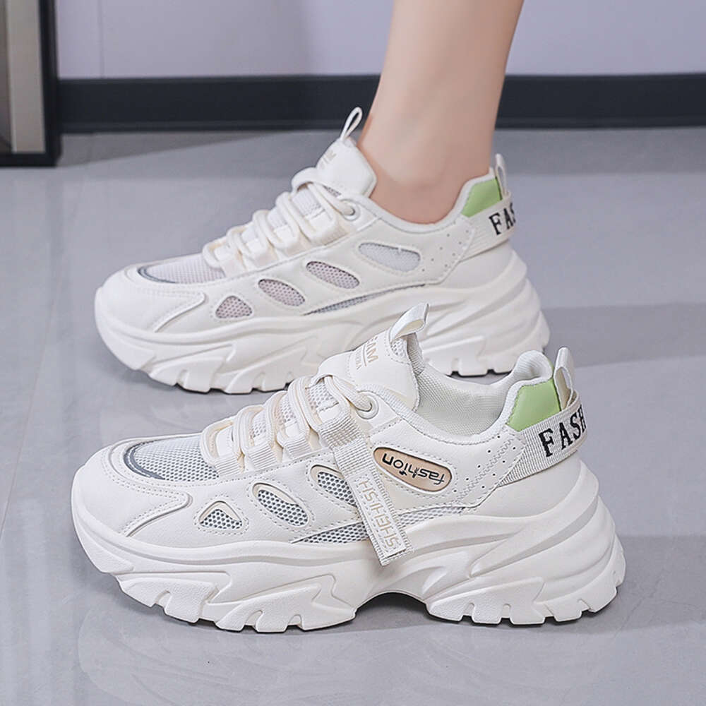 Summer New Chunky Sneaker for Women Fashion Platform White Mesh Casual Dad Shoes Comfort Wedge Walking Sport Tennis ddmythur
