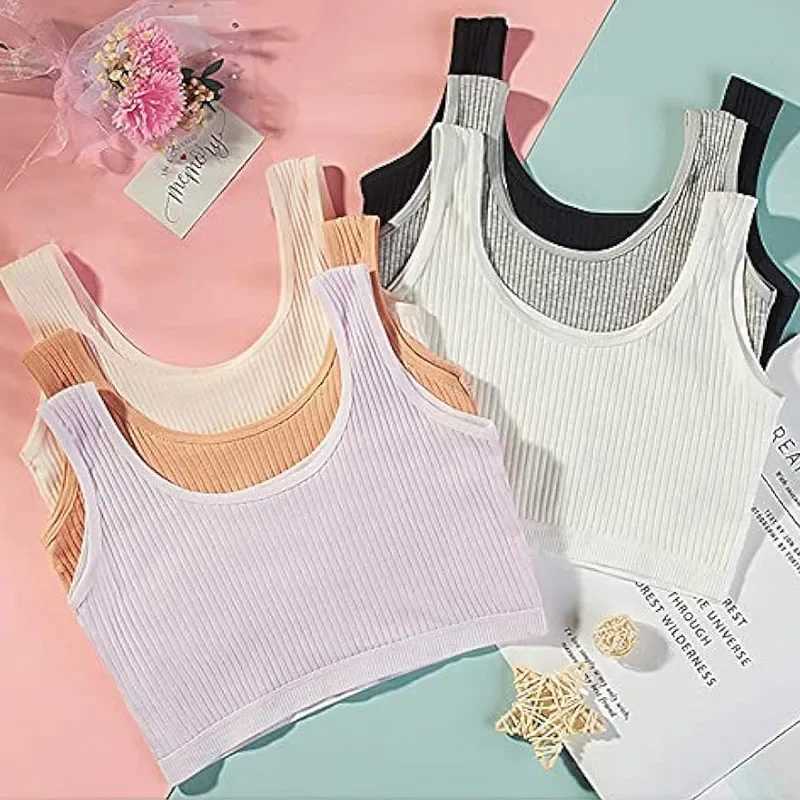Camisole Camisole 4 Pcs/Lot Teen Girl Sports Bra s Top Camisole Underwear Puberty Small Training Bra For 8-16 Years Girls Training Bra WX5.31