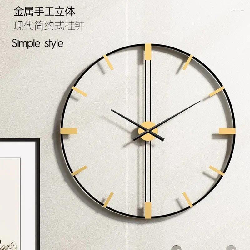 Wall Clocks Wall Clocks Big Size Mechanism Metal Silent Minimalist Modern Watch Kitchen Duvar Saati Home Design H250116