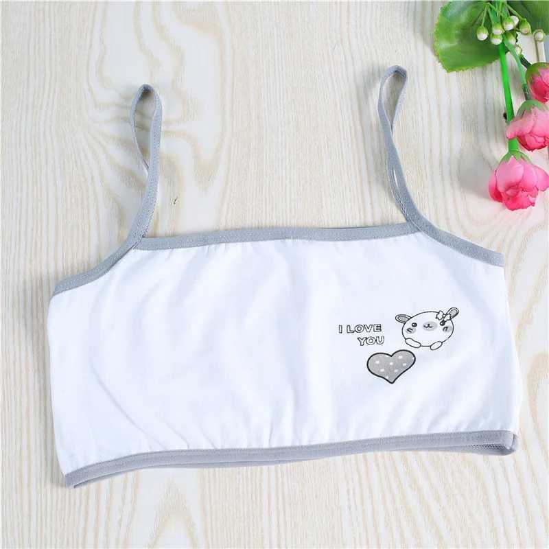 Camisole Camisole 3 pieces of womens thin belt cotton lingerie summer vest style small sling bra 7-14 years of training bra WX5.31