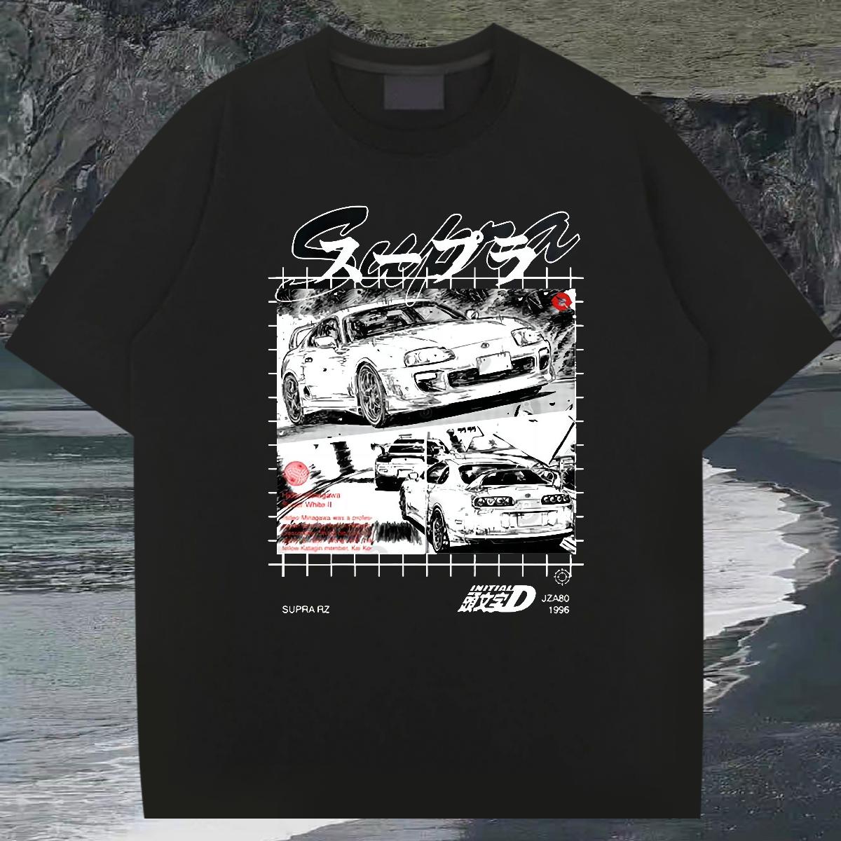 Wholesale T Shirts Men Anime Printing Street 180g Cotton Men Tshirts Designer White Plus Size Top Tees