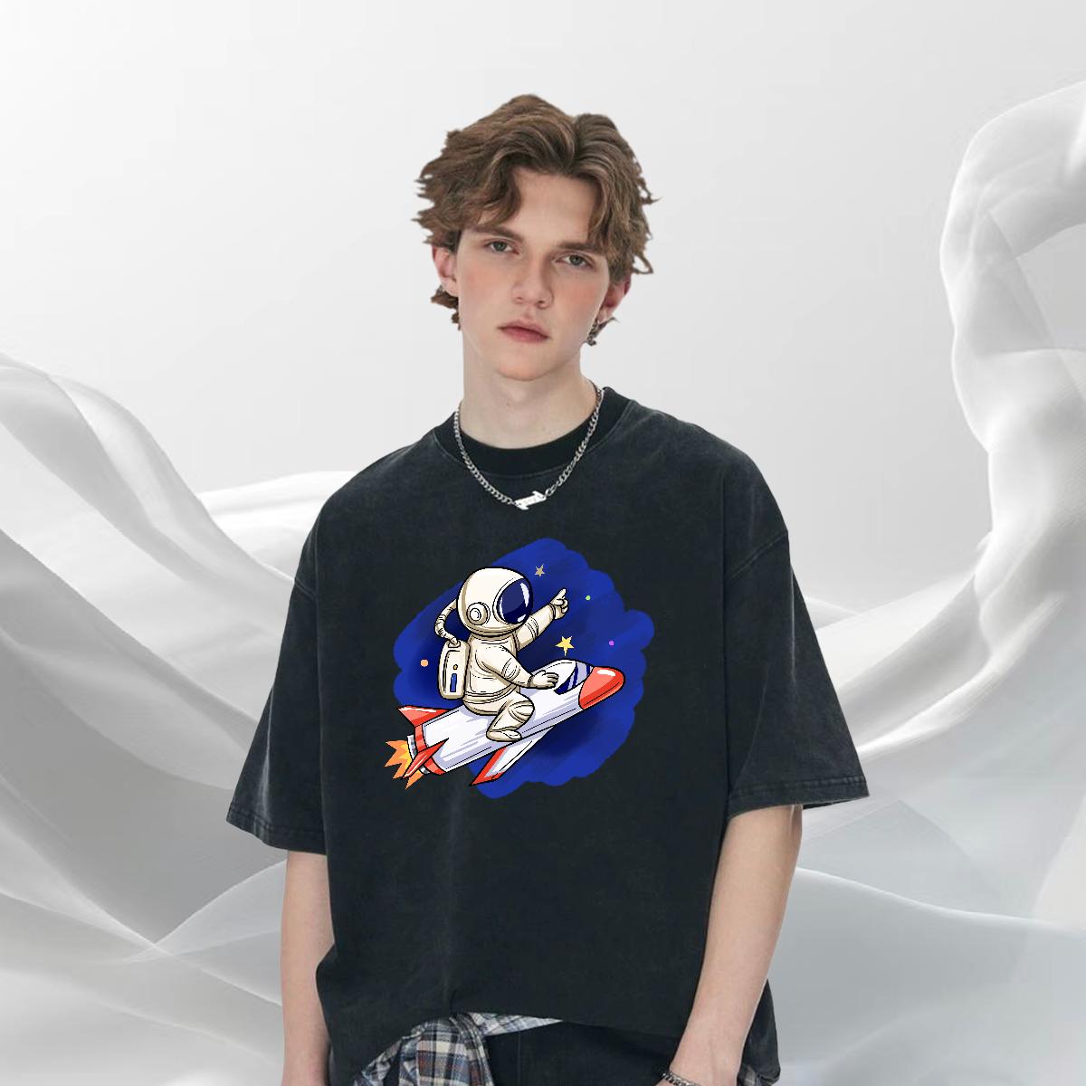 Unisex Mens T Shirts High Street Hip Hop Cotton Breathable Soft Couples T Shirts DIY Customized Custom Printing Clothings