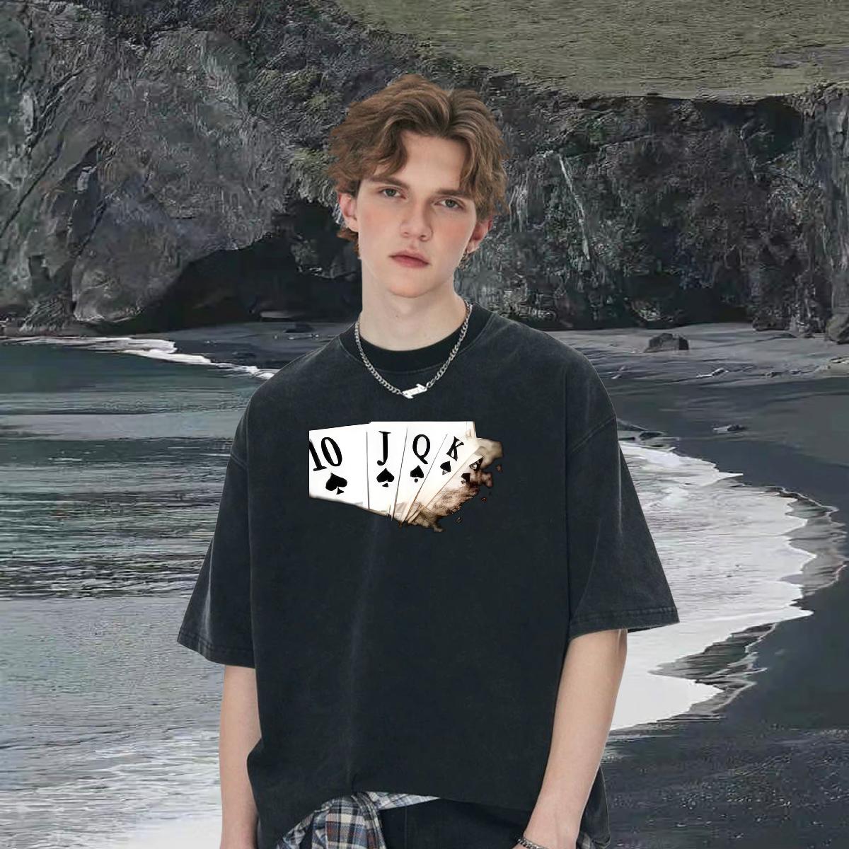 5A T Shirts Men Beach Round Neck Short Sleeve Men Tshirts 2024 DIY DIY Logo Tops Tees