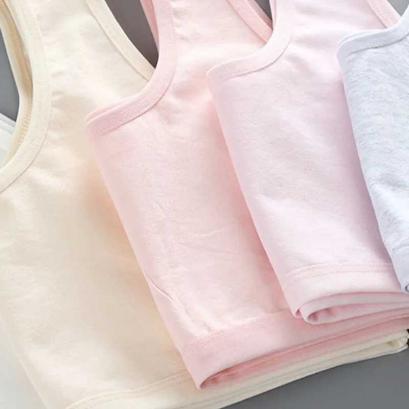 Camisole Camisole 3pcs/Lot Teenage Girls Training Bras Girl Bra Underwear Solid Cotton Letter Print Underclothes for ren s Brassiere WX5.31