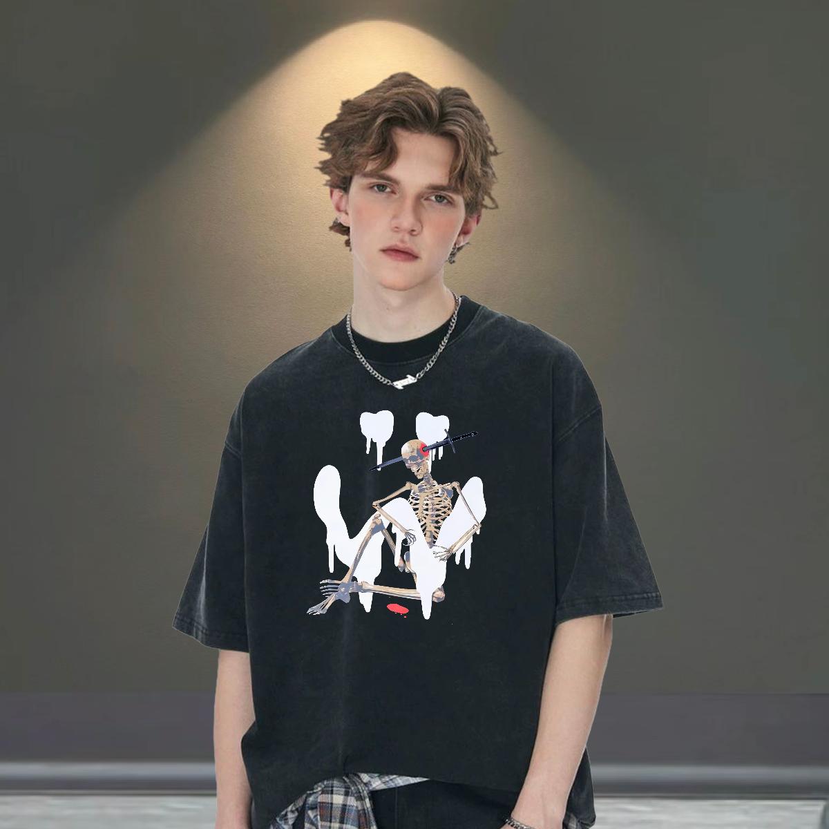 Unisex Men Tshirts Round Neck Short Sleeve Casual T Shirts Men Anime DIY Customized Tee Shirt