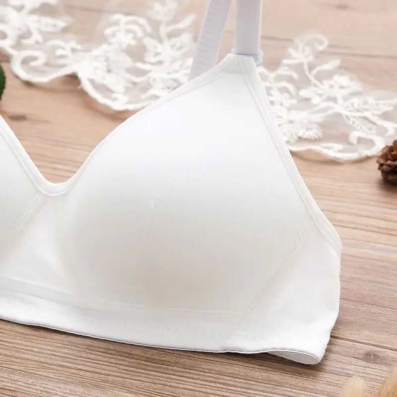 Camisole Camisole Girls First Wireless Training Bra Teenage Girl Underwear Teen ren Thin Cup Bra 12-18Y Youth Small Breast Bra WX5.31