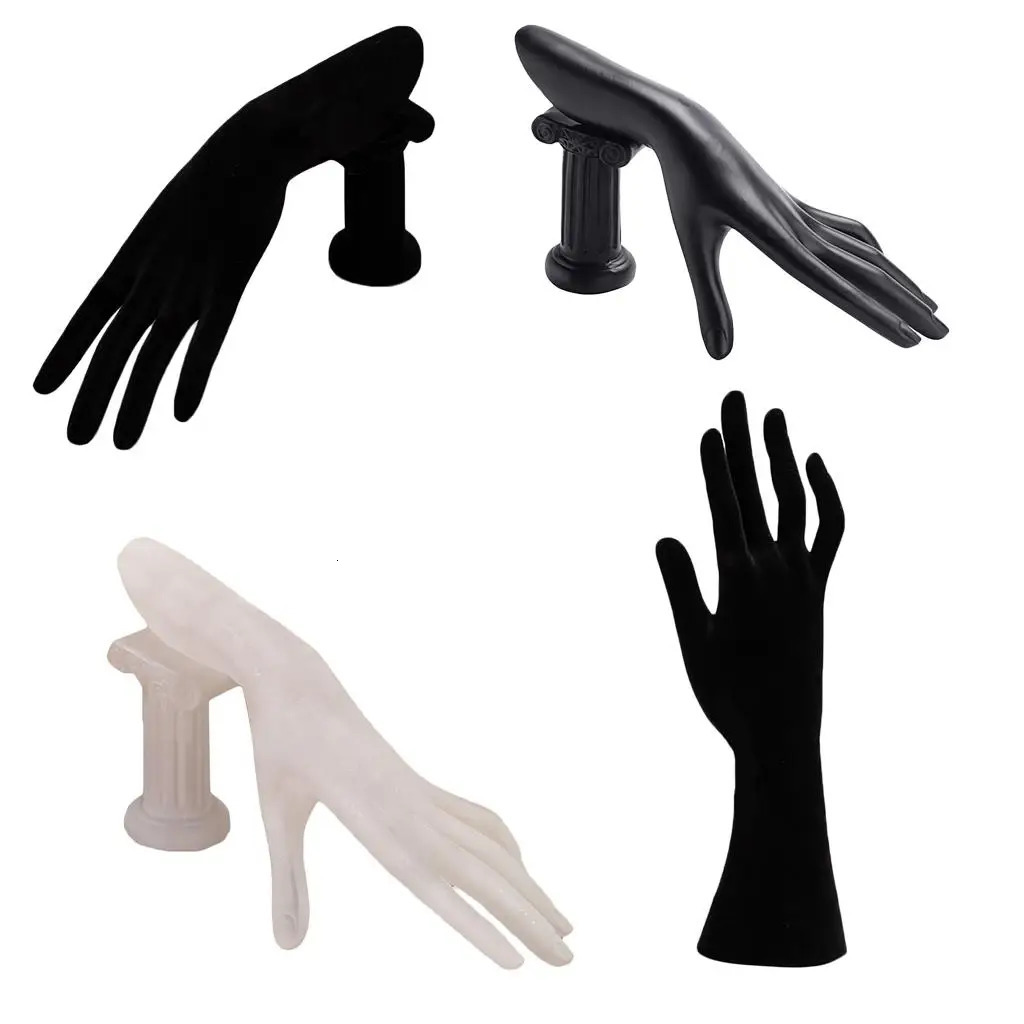 Jelwery Lightweight Display Ring Bracelet Display Mannequin Hand EarShowing Resin Stand Organizer Holder Desktop Showcase Decor 240531
