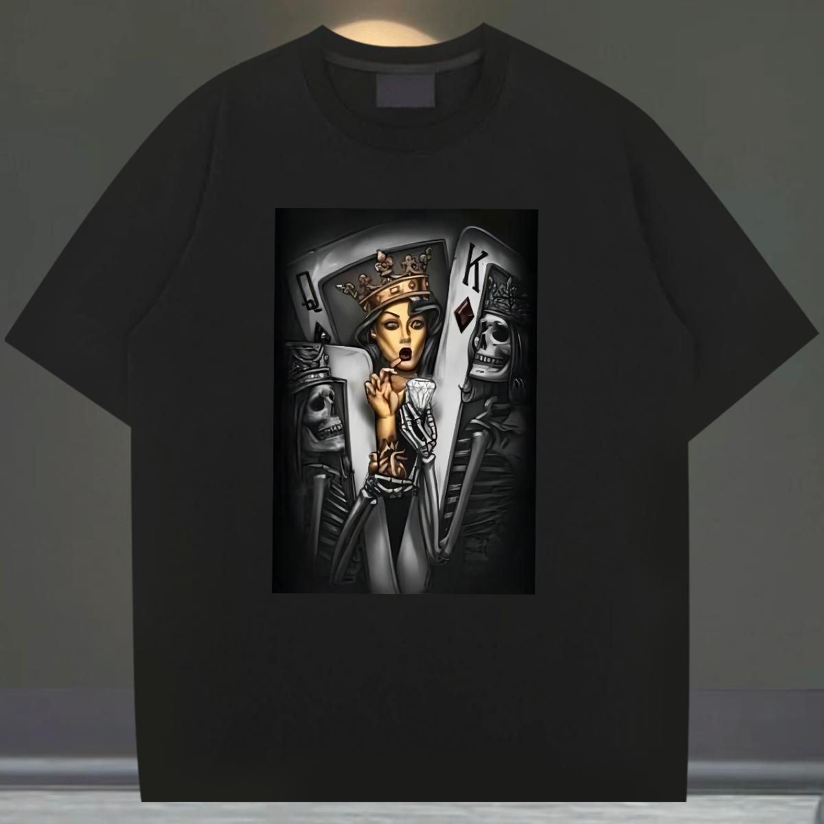 5A Mens Tshirts Short sleeve Cotton Soft High Street Hip Hop Man T Shirts Custom Printed Fashion Design Tops Tees