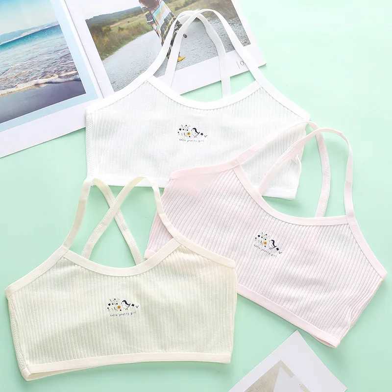 Camisole Camisole Girl Bra Tops 12 years Underwear Lingerie ren Sport Training Bras Tank s Undies Thin Comfort Undercloth 7-14T WX5.31