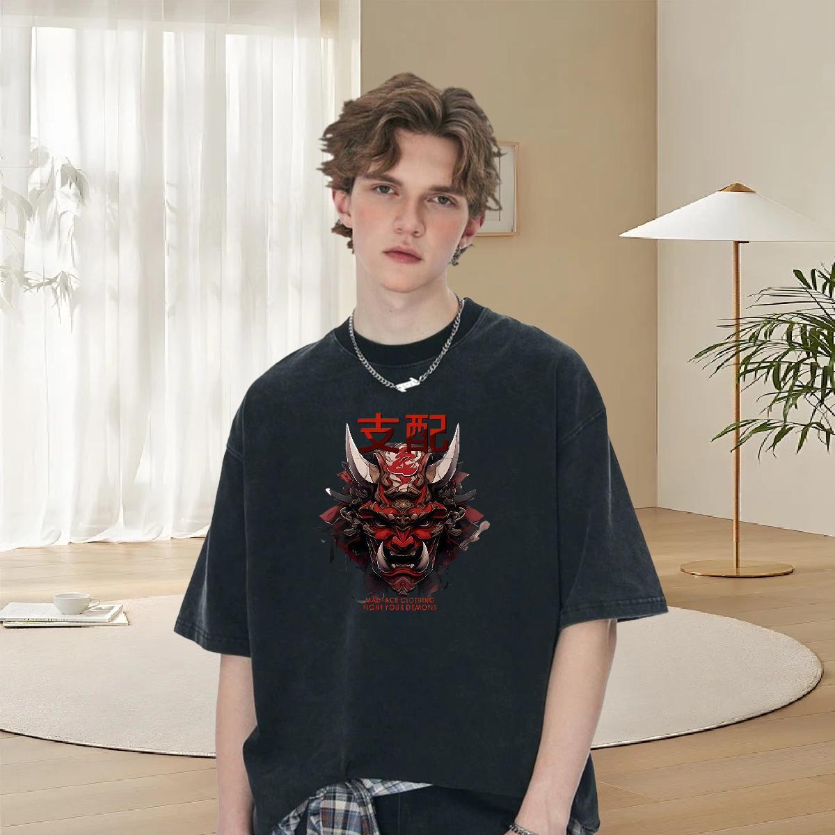 Soft Men Clothes T-Shirt Short Sleeve Cotton O-Neck Sports Casual T shirt Cartoon Print Customized Polos