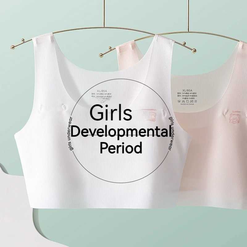 Camisole 2023 Youth Girls New Girl Development Cycle Bra No Steel Ring Sports Tube Top Solid Color Training WX5.31VAHY