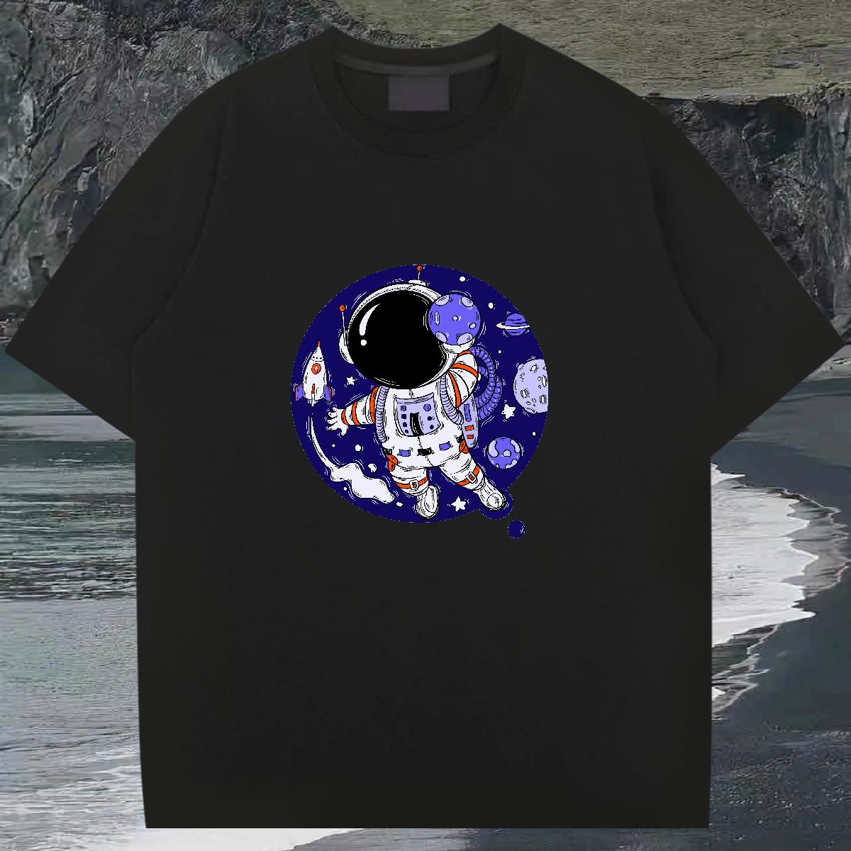 Comfortable T shirt Daily Outfit Breathable Crew Neck Cotton Men Tops Tees DIY Custom Anime Clothings