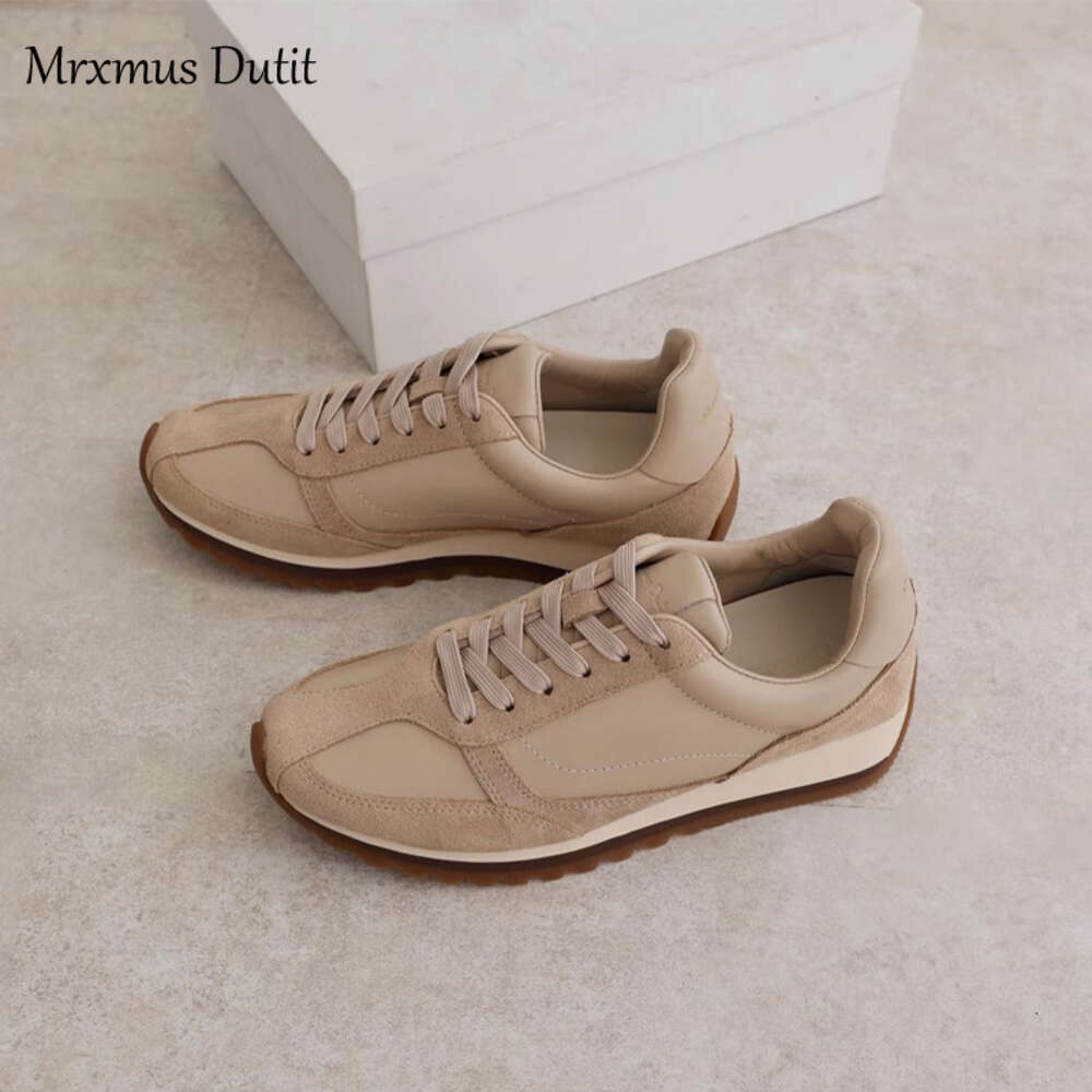 Ddmytiger Ddmytiger Mrxmus Dutit Fashion New Women Splicing Genuine Leather Thick Sole Lacing Sneaker Flat Casual Shoes Comfort Versatile Female