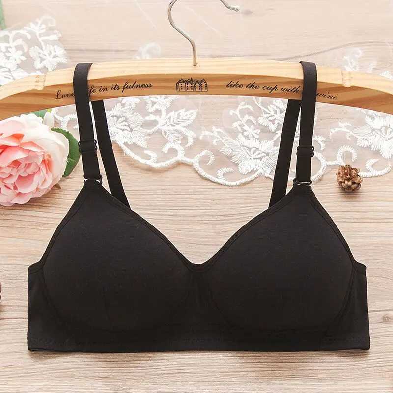 Camisole Camisole Girls First Wireless Training Bra Teenage Girl Underwear Teen ren Thin Cup Bra 12-18Y Youth Small Breast Bra WX5.31