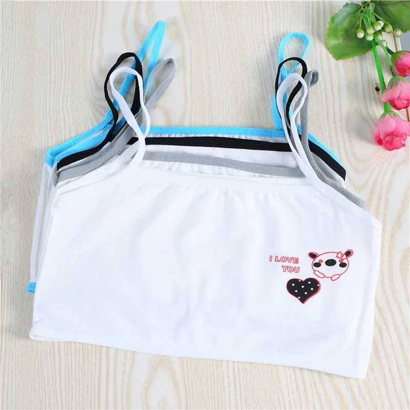 Camisole Camisole 3 pieces of womens thin belt cotton lingerie summer vest style small sling bra 7-14 years of training bra WX5.31