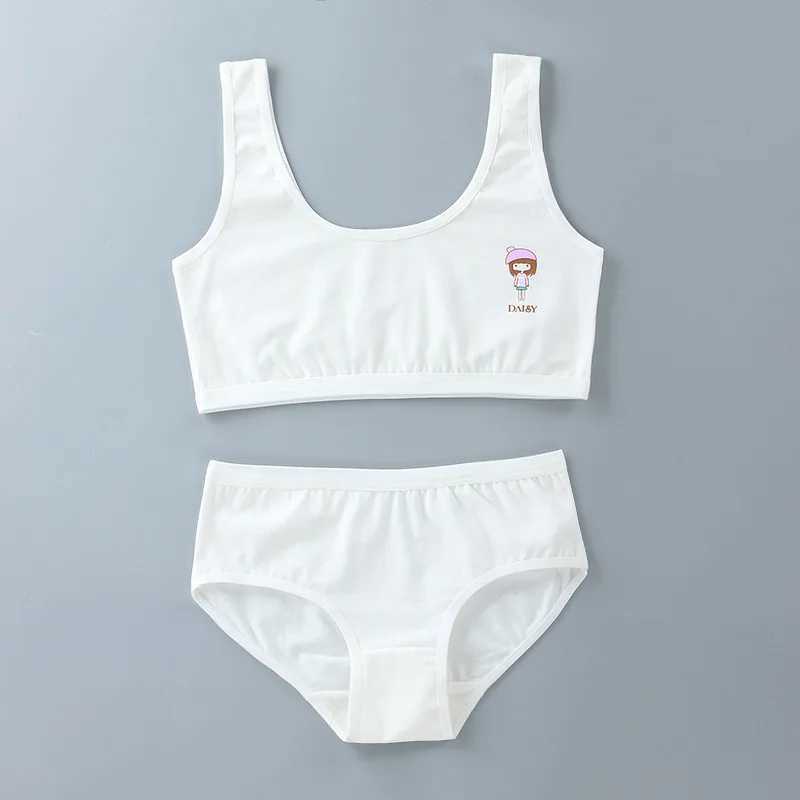 Camisole Camisole New Cotton Girls Tank Tops Cute Comfortable Puberty Girls Bra Teen Underwear Set 7-16Years Teen Girls Bra WX5.31