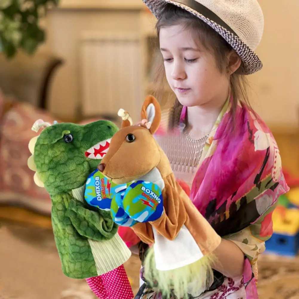 Child's Animated Punching Bag Puppets: Lifelike Dinosaurs and Kangaroos